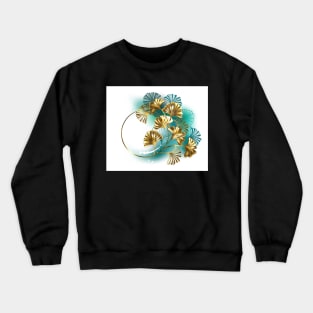 Ginko Biloba Gold Leaf Monogram Crewneck Sweatshirt